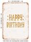 DECORATIVE METAL SIGN - Happy Birthday3 - Vintage Rusty Look